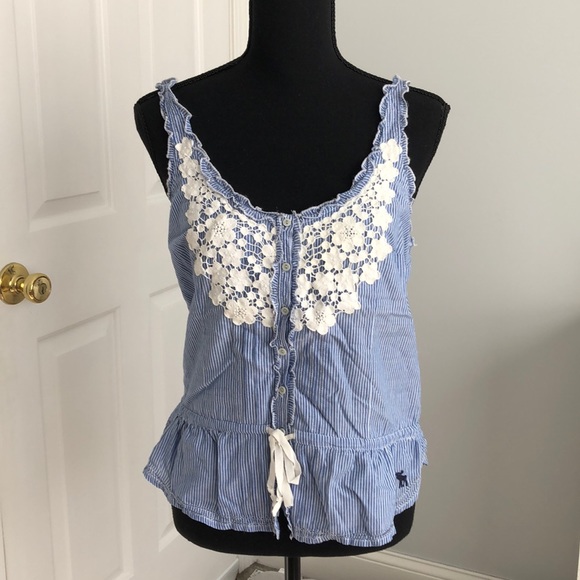 Abercrombie and Fitch Seersucker Tank - Picture 1 of 3